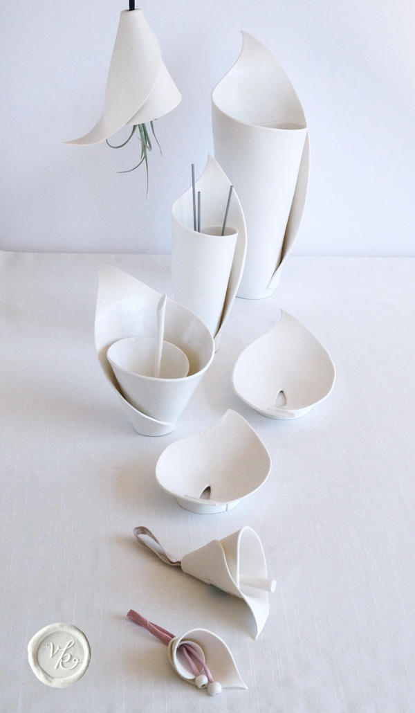 Porcelain lily ceramics VanillaKiln