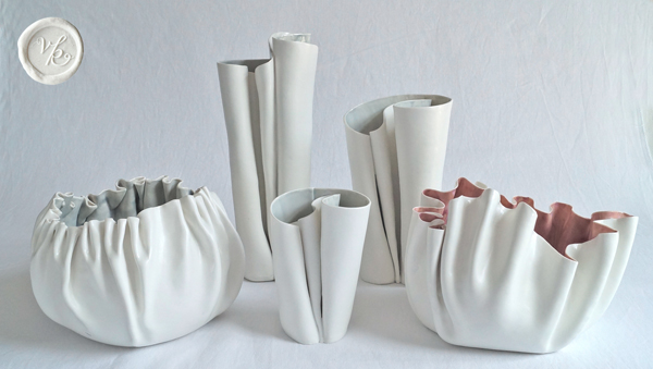 Freeform porcelain ceramics VanillaKiln