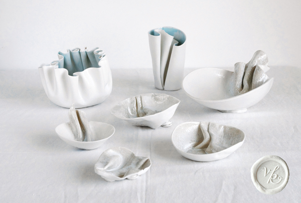 Porcelain freeform ceramics VanillaKiln