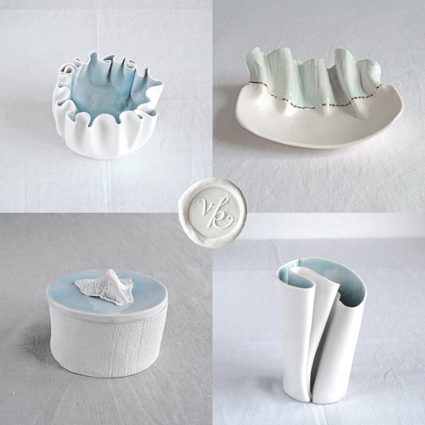 Porcelain slinen and lace ceramics VanillaKiln