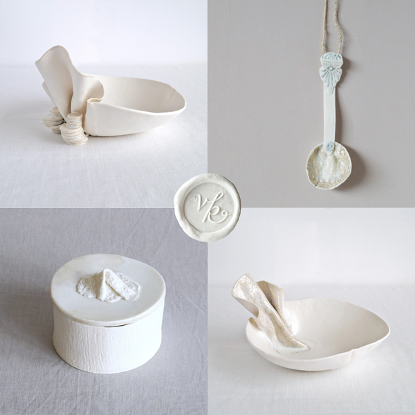Porcelain linen and lace ceramics VanillaKiln