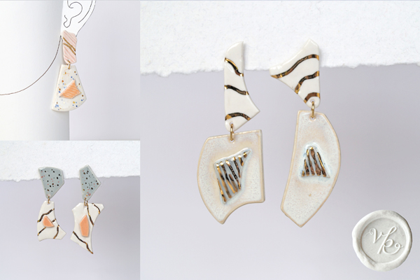 Terrazzo earrings VanillaKiln