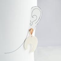 Shape earrings, porcelain earrings, rose gold, statement earrings, VanillaKiln, on trend earrings, stainless steel posts, stu