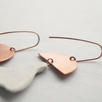 Tassel porcelain copper rose gold statement earrings VanillaKiln