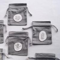 Set of 12 favour bags, Christmas favour bags, Christmas cracker alternative, grey bags, Christmas bags, porcelain, 12 linen b