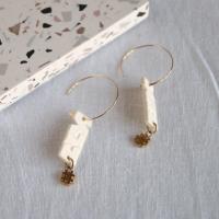 Hashtag BLM porcelain earrings, gold fill hoops or 925 sterling silver hoops