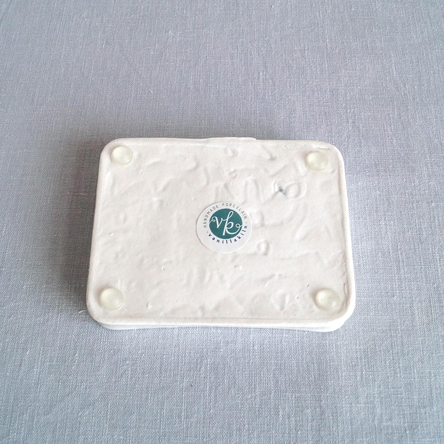 Water lily soap dish, lily pond, rectangular soap dish, jewellery dish, bathroom accessory, bathroom storage, counter top soap dish, bathroom ceramics, ceramic soap dish, porcelain soap dish, blue white porcelain, white porcelain soap dish, blue ceramic s